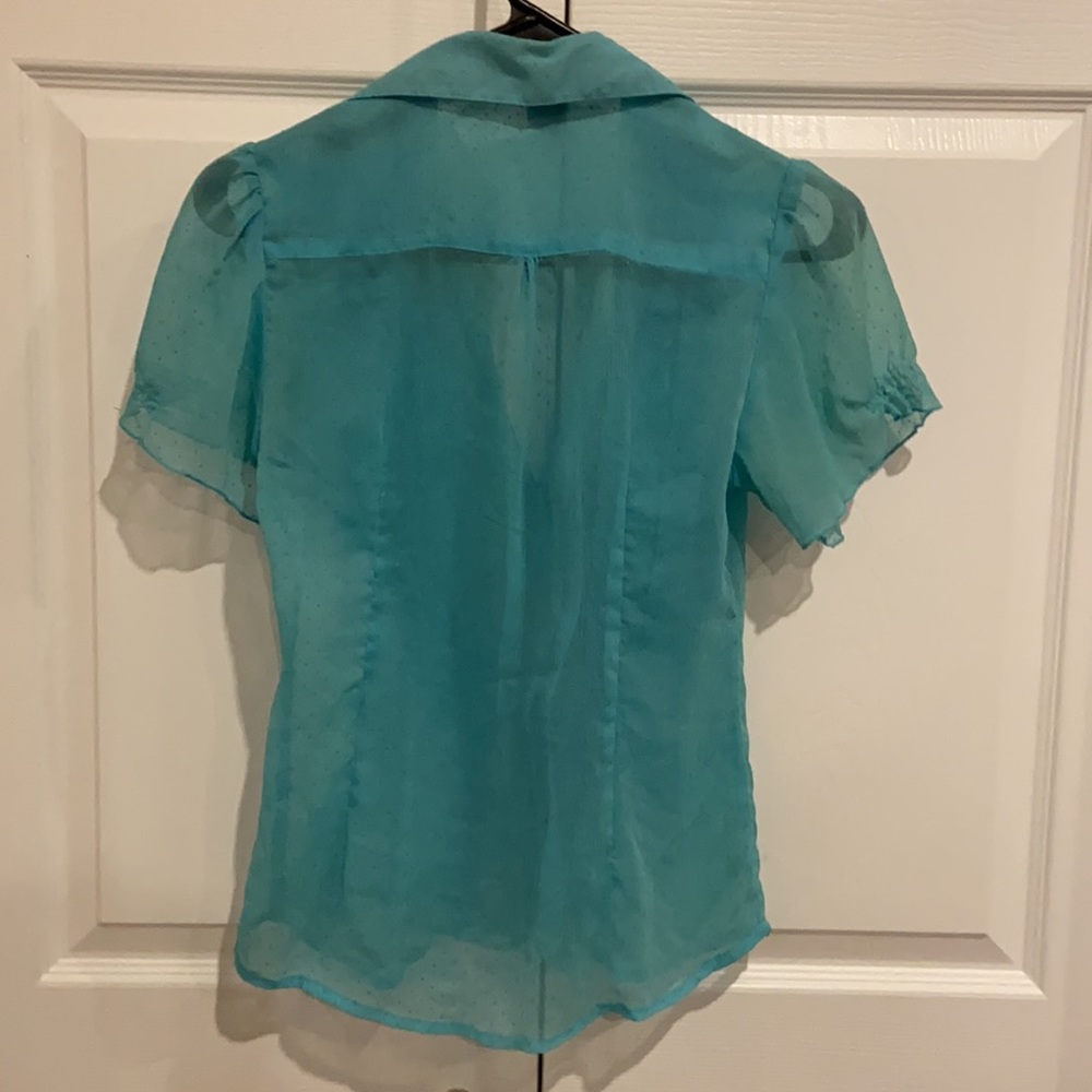 Ladies Ruffle Double-Breasted Blouse - Picture 3 of 10